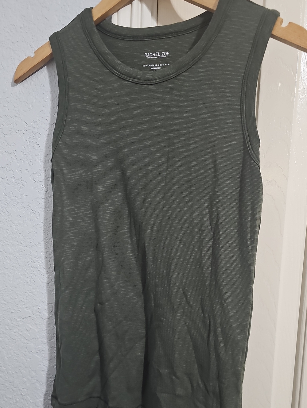 Rachel Zoe Moss Green Scoop Neck Tank
